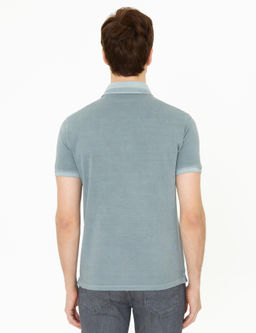 Gri Polo Yaka Slim Fit T-Shirt - Cacharel фото 5