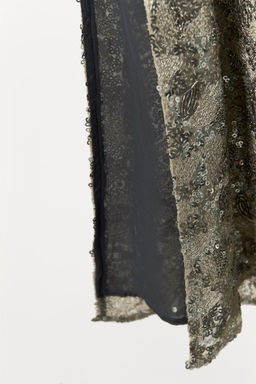 SEQUIN AND BEADED EMBROIDERED KIMONO - Zara фото 9