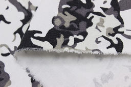 Саржа Камуфляж - сезоны цв.белый/серый, ш.1.5м, хлопок-100%, 260гр/м.кв - Купава фото 4