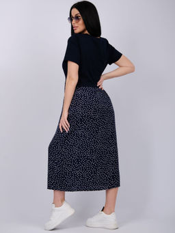 Платье "Виттория 2" синий, вискоза/кулирка (М)