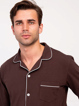 РАСПРОДАЖА ДЕФЕКТ Пижама Лорд_М312/коричневый - Ihomelux фото 3