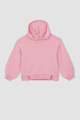 Толстовка с капюшоном для девочек свободного кроя - Defacto фото 6