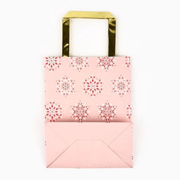 Пакет подарочный новогодний ламинированный «Танец снежинок», MS 23×18×10 см