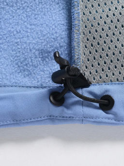 Парка женская софтшелл виндстоппер удлинённая с капюшоном голубого цвета 9614_1Gl