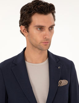 Темно-синий приталенный костюм - Cacharel фото 2