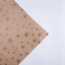 Цена за 10 шт. Бумага упаковочная крафт «Звёзды», 70×100 см