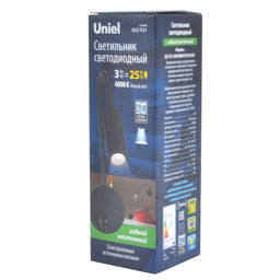 ULT-F21-3W/4000K IP20 BLACK Светильник светодиодный настенный гибкий для интерьерного освещения. 85-265В. Белый свет (4000К). Черный. TM Uniel