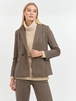 пиджак женский в коричневых цветах