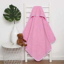 Полотенце уголок махровое Крошка Я 85х85 см, цвет розовый, 100% хлопок, 340 г/м2  фото 7