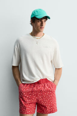 CAMISETA LAVADA ALGOD?N - LINO FLORIDA / Blanco