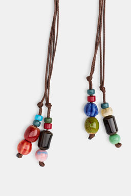 CINTUR?N CORD?N PIEDRAS ABALORIOS / Marr?n - Zara фото 3