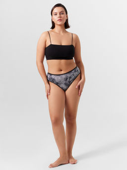 Цена за 2 штуки! Трусы женские классические черные в технике тай-дай черный2 412447 - Mark formelle фото 3