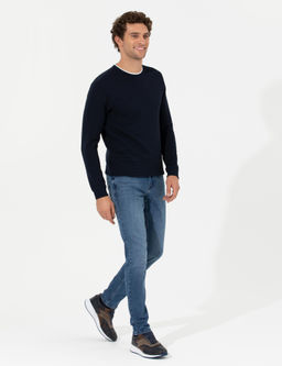 Синие джинсовые брюки узкого кроя - Cacharel фото 3