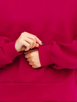 Худи женское в малиновом оттенке темная роза 302792 - Mark formelle фото 8