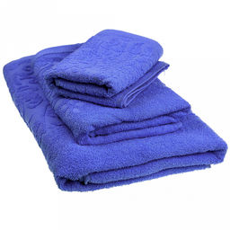 Полотенце махровое Гармония 50х90см, гладкокрашенное, 350г/м2, темно-голубой (Россия) - Домашняя мода фото 2