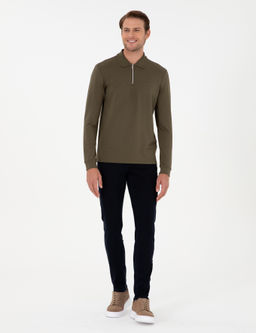 Koyu Haki Regular Fit Sweatshirt - Pierre cardin фото 4