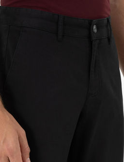 Siyah Regular Fit Kanvas Pantolon