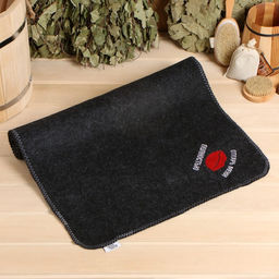 Банный лежак серый 145х50 с вышивкой Отпарь меня полностью - Банная забава фото 2