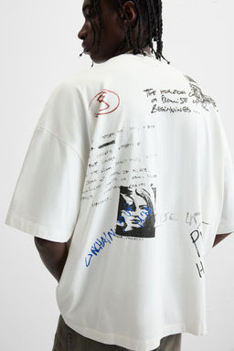 WASHED GRAPHIC T-SHIRT - Zara фото 5