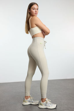 TRENDYOLMILLA Kahverengi F?rcal? Soft Kumas Cep ve Baglama Detayl? Tam Boy Orme Spor Tayt THMAW25TY00014 фото 9