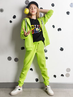 Брюки из премиального футера с золотистой фурнитурой