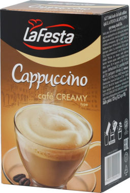 LA FESTA. Капучино сливочный карт.пачка, 10 пак. (Уцененная)