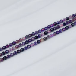 Бусины для украшений из кварцевого Аметиста (46 бусин) 39 см