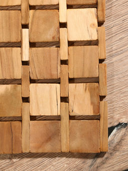 Коврик из тикового дерева, 30×20×0.7 см