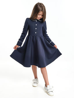 Платье для девочки в школу синее	 UD 7491 синий