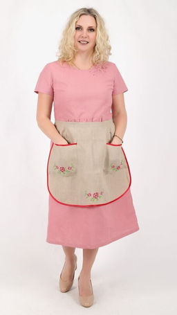 Фартук с вышивкой модель ЛП 13-10 лен 100% - Лен поволжья фото 3