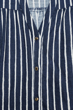 STRIPED LINEN BLEND SHIRT - Zara фото 10