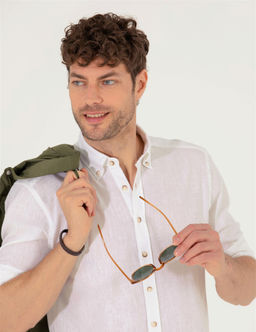 Beyaz Regular Fit Uzun Kollu G_mlek - Pierre cardin фото 3