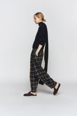ZW COLLECTION CHECK TROUSERS - Zara фото 3