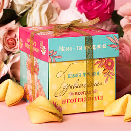 Печенье с женскими предсказаниями, 35 г, Любимой маме, 5 шт., 35 г