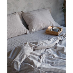 Постельное бельё Этель Полоски 2 сп, размер 180х210 см, 220х240 см, 50х70 см-2шт, цвет бежевый, 100% жатый хлопок, 140г  фото 11