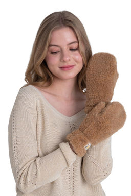 Варежки меховые на резинке ВАНИЛЬ - Woollamb фото 44