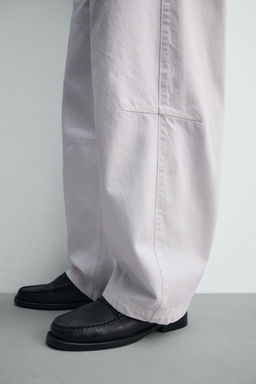 PANTAL?N BARREL FIT / Blanco