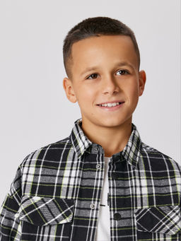 ACOOLA / Куртка детская для мальчиков Alvaru черно-белая клетка фото 6