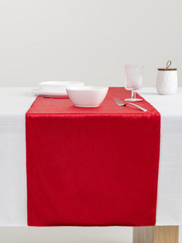Дорожка настольная, 40х160 см, бархат, красная, Luck gift