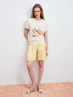 Футболка из хлопка с принтом ZR2605023411-9 / Zarina