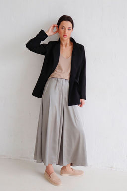 12588 Юбка-брюки светло-серые