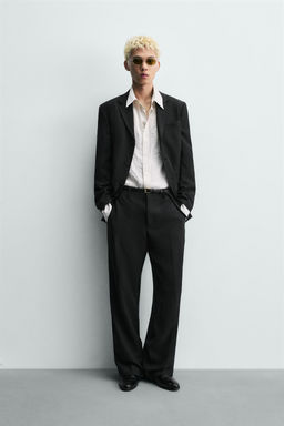 BLAZER TRAJE RELAXED FIT VISCOSA - LINO / Negro