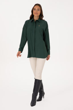 Kad_n Koyu Ye_il Uzun Kollu Oversize Desenli G_mlek - U.s. polo assn фото 4