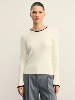 Джемпер с контрастными окантовками / Zarina  фото 3