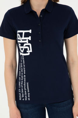 Женская темно-синяя футболка - U.s. polo assn фото 20