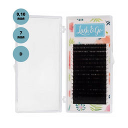 Lash&Go Ресницы на ленте 16 линий 7 мм, D, 0,10 мм, черный