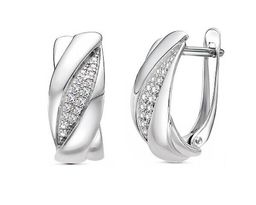 Серьги из серебра куб.циркон., В10-1291