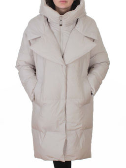 Z24-829 LT. BEIGE Куртка зимняя женская оверсайз (200 гр. тинсулейт)