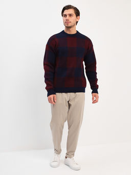 Джемпер мужской CASINO c121-клетка синий 049