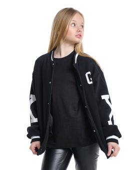 Бомбер (куртка) 33-7594 черный - Mini maxi фото 10